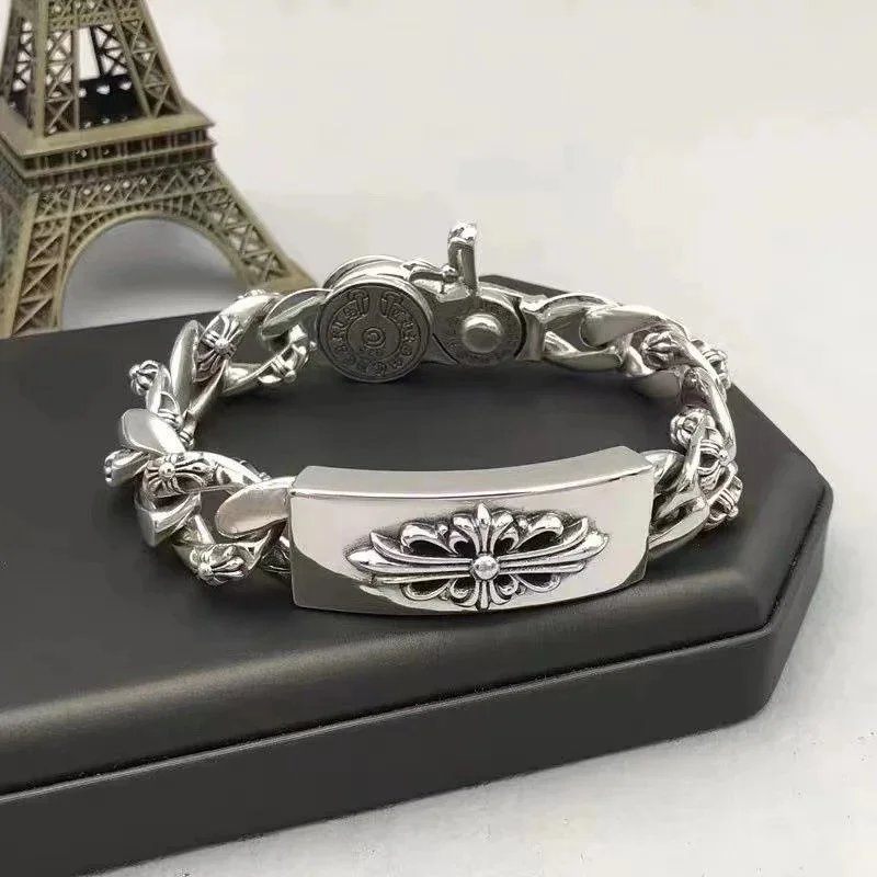 Chrome Hearts Classic Link Chain Bracelet Silver - 9