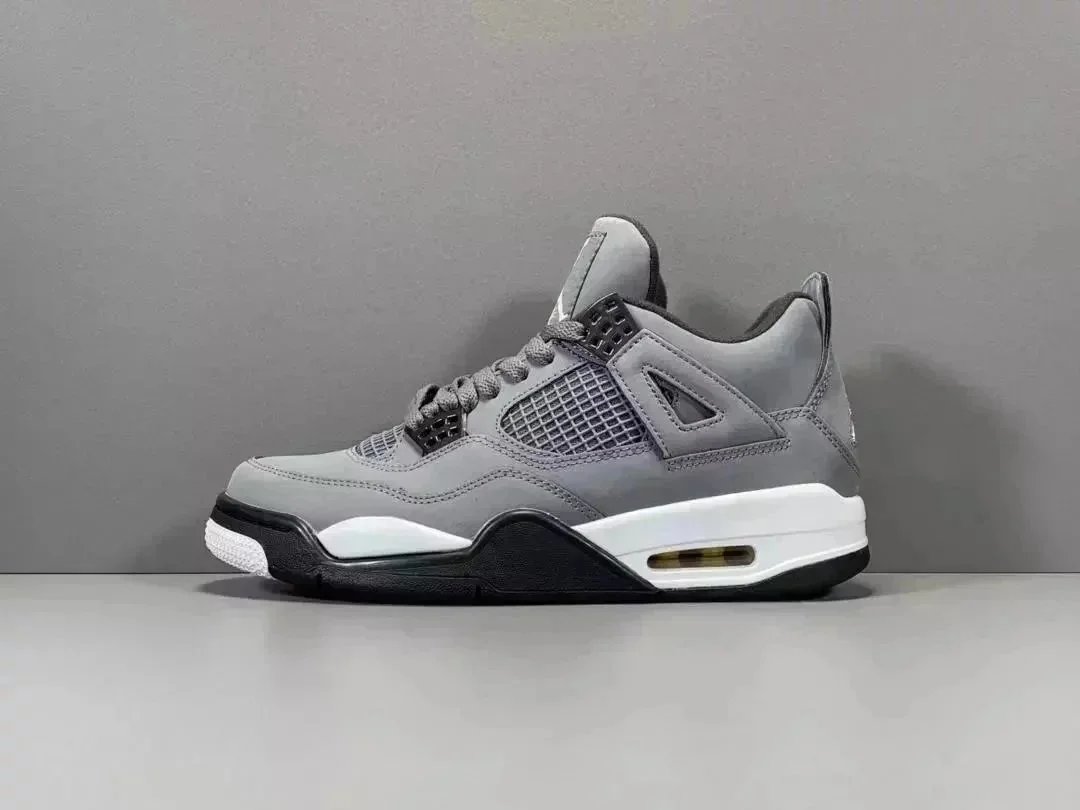 Air Jordan 4 Retro White Black Sneakers - 10