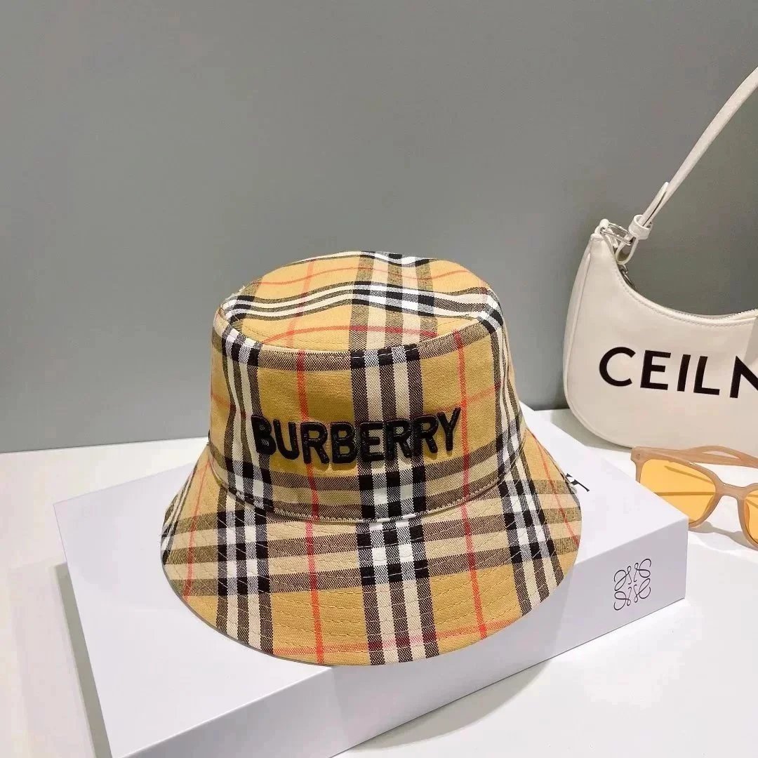 Burberry Classic Check Baseball Cap Beige Multicolor - 9