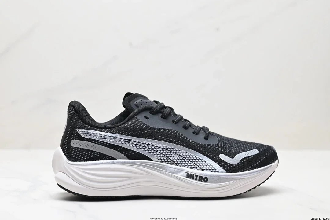 Puma Nitro Foam Running Shoes Black/White/Silver Sneakers - 1