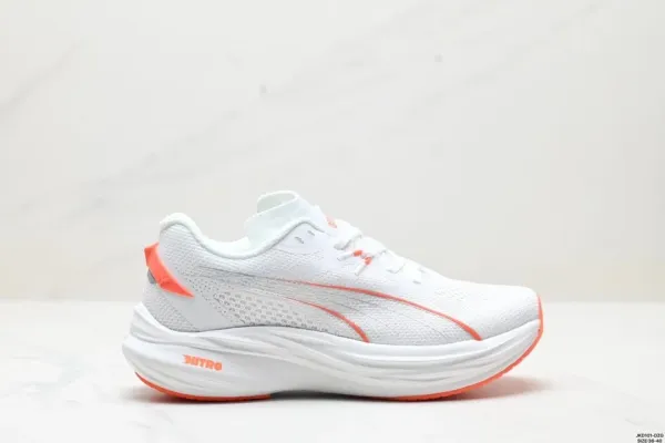 Puma Nitro Foam White Orange Running Shoes - 1