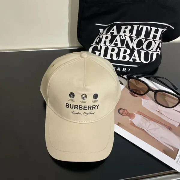 Burberry Logo Patch Baseball Cap Beige - 1