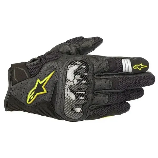 Alpinestars Tech-1 K Carbon Black/Yellow Gloves - 1