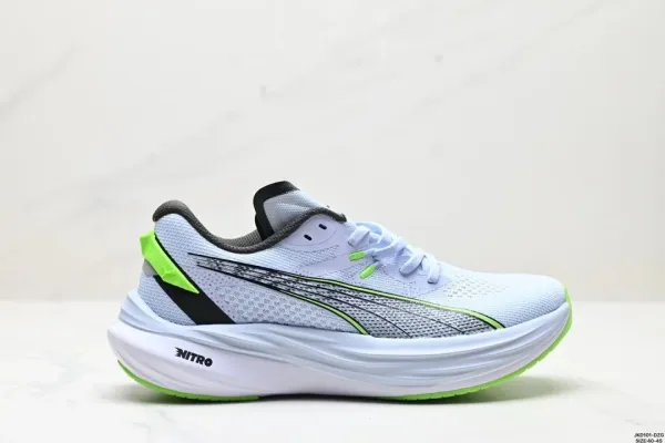Puma Nitro Elite Running Shoes White Lime Green - 1