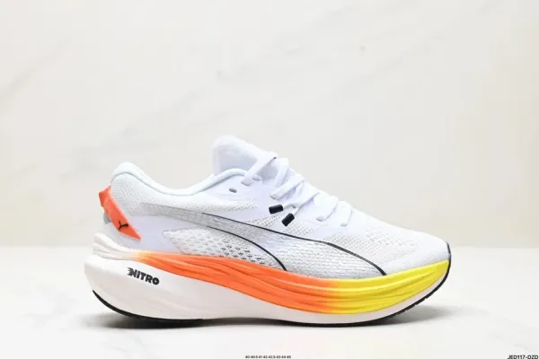Puma Nitro Elite Running Shoes White Orange Yellow - 1