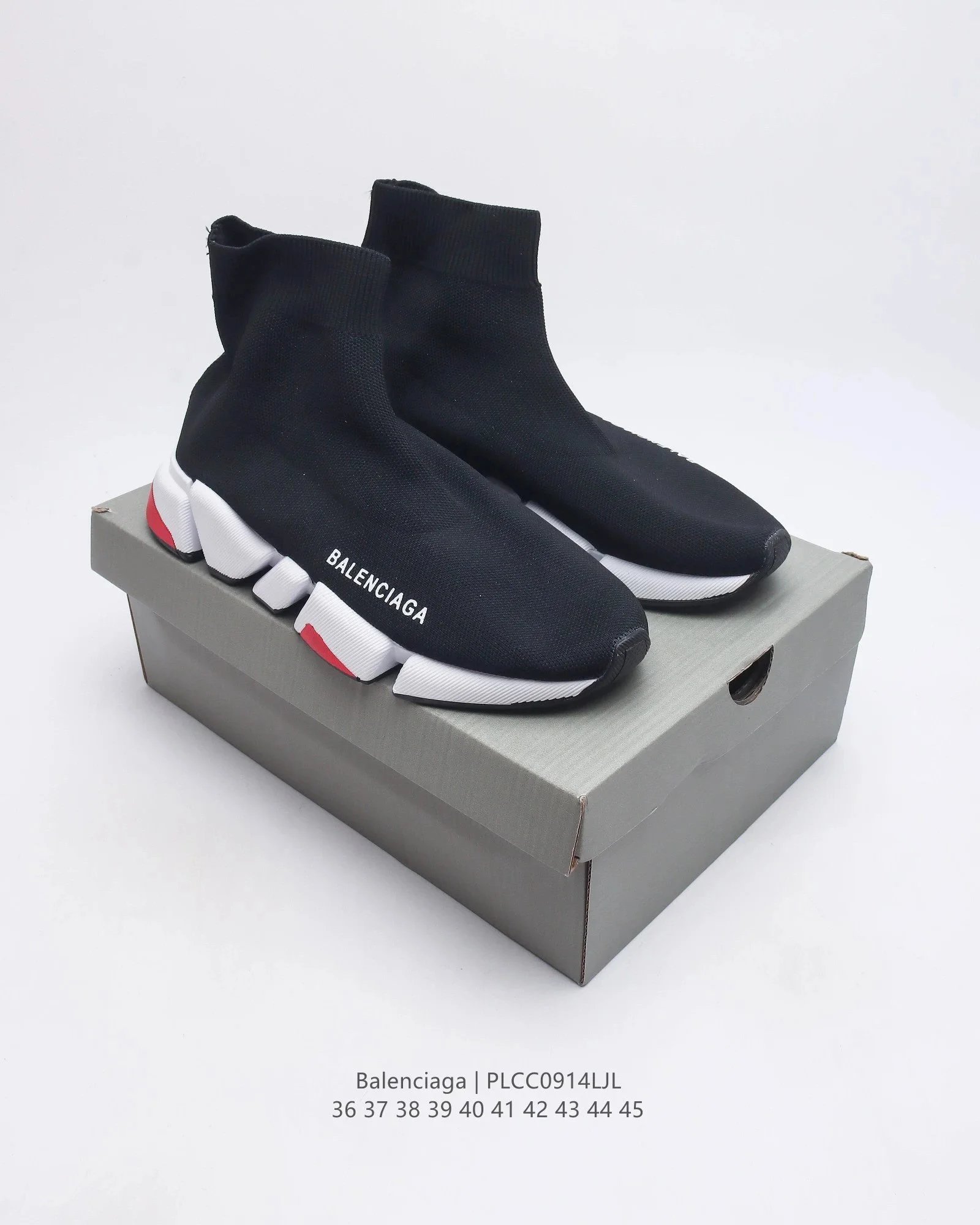 Balenciaga Speed Trainer Black with Blue Sole Sneakers - 8