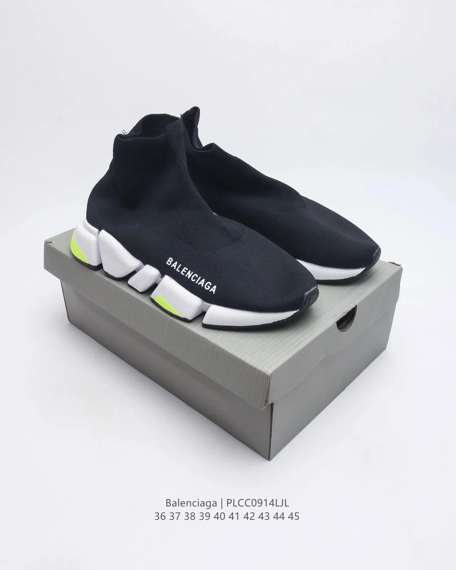 Balenciaga Speed Trainer Black with Blue Sole Sneakers - 5