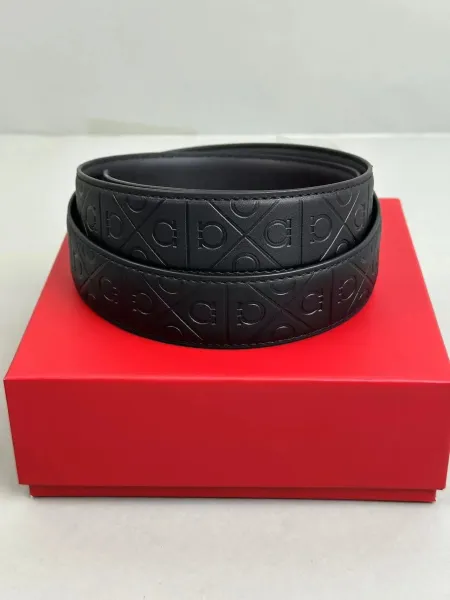 Dior Oblique Monogram Black Leather Belt - 1
