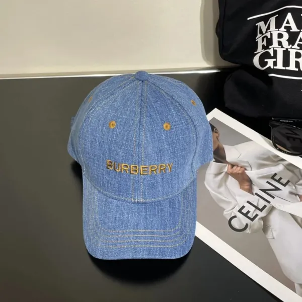 Burberry Denim Baseball Cap Blue - 1