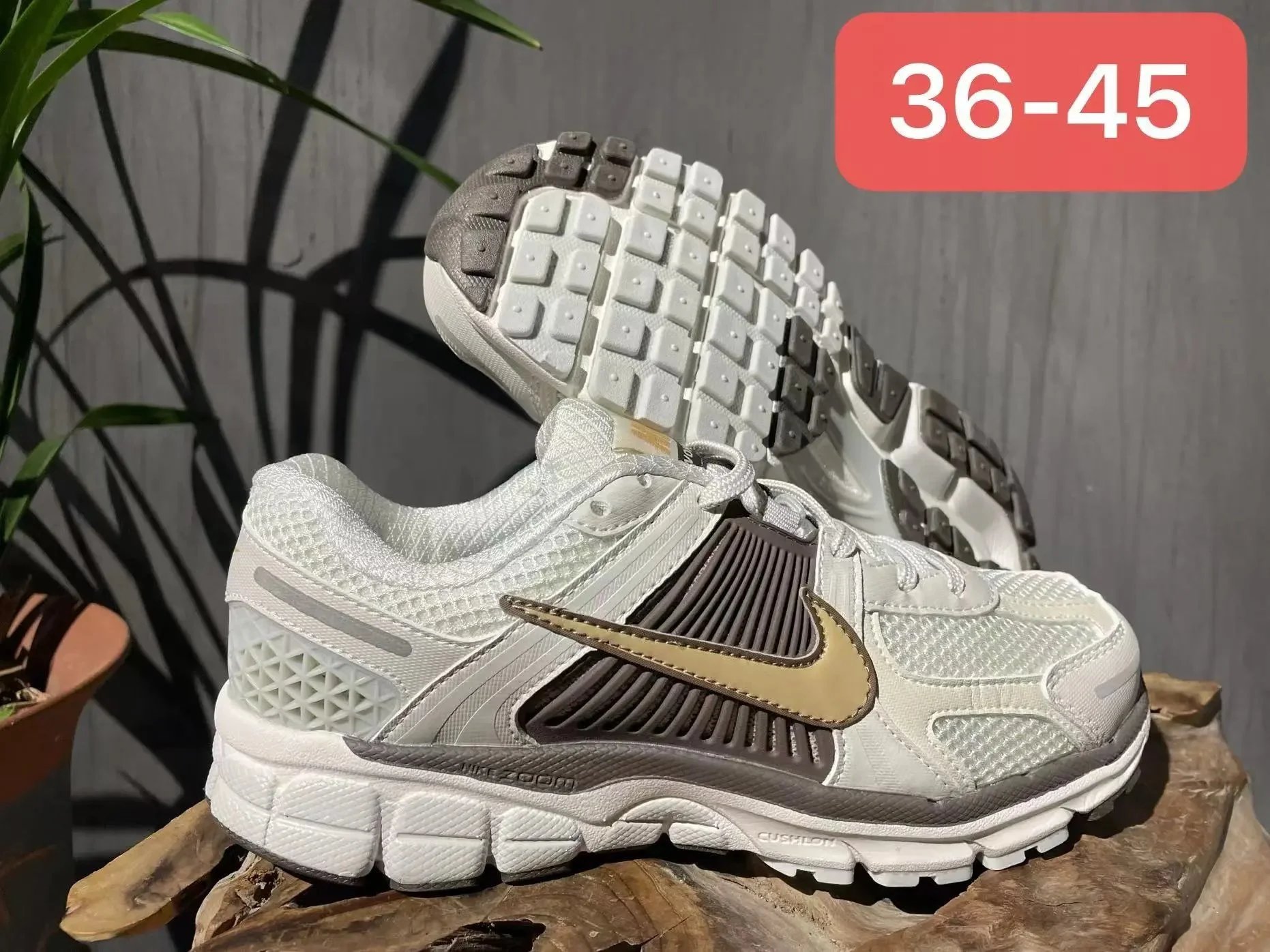 Nike Zoom Vomero 5 Black Cream Running Shoes - 3