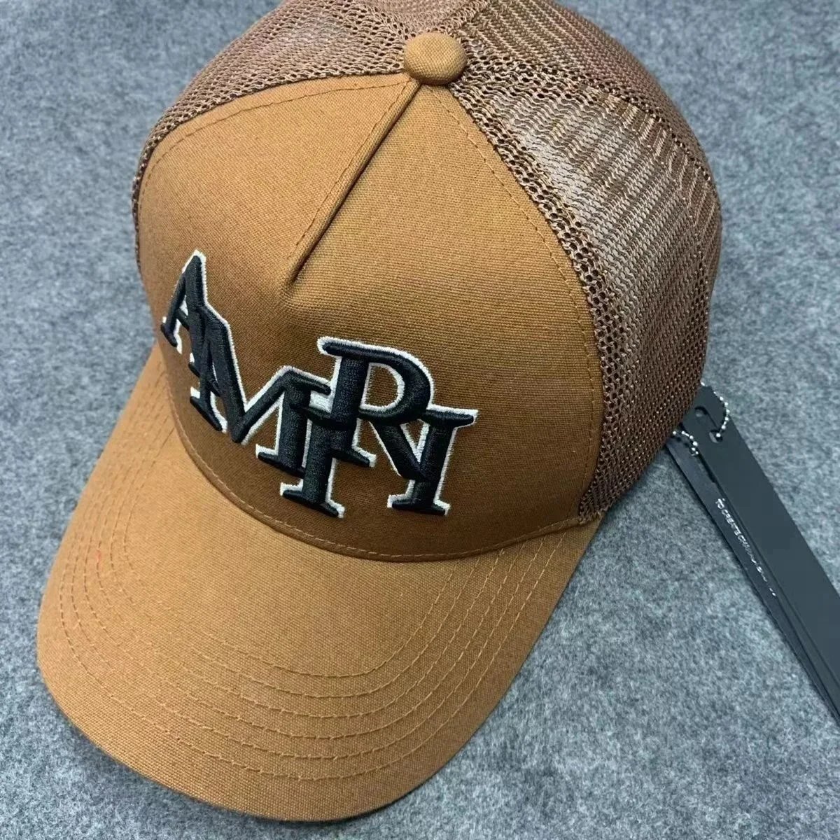 Amiri Logo Embroidered Mesh Back Baseball Cap Black - 7