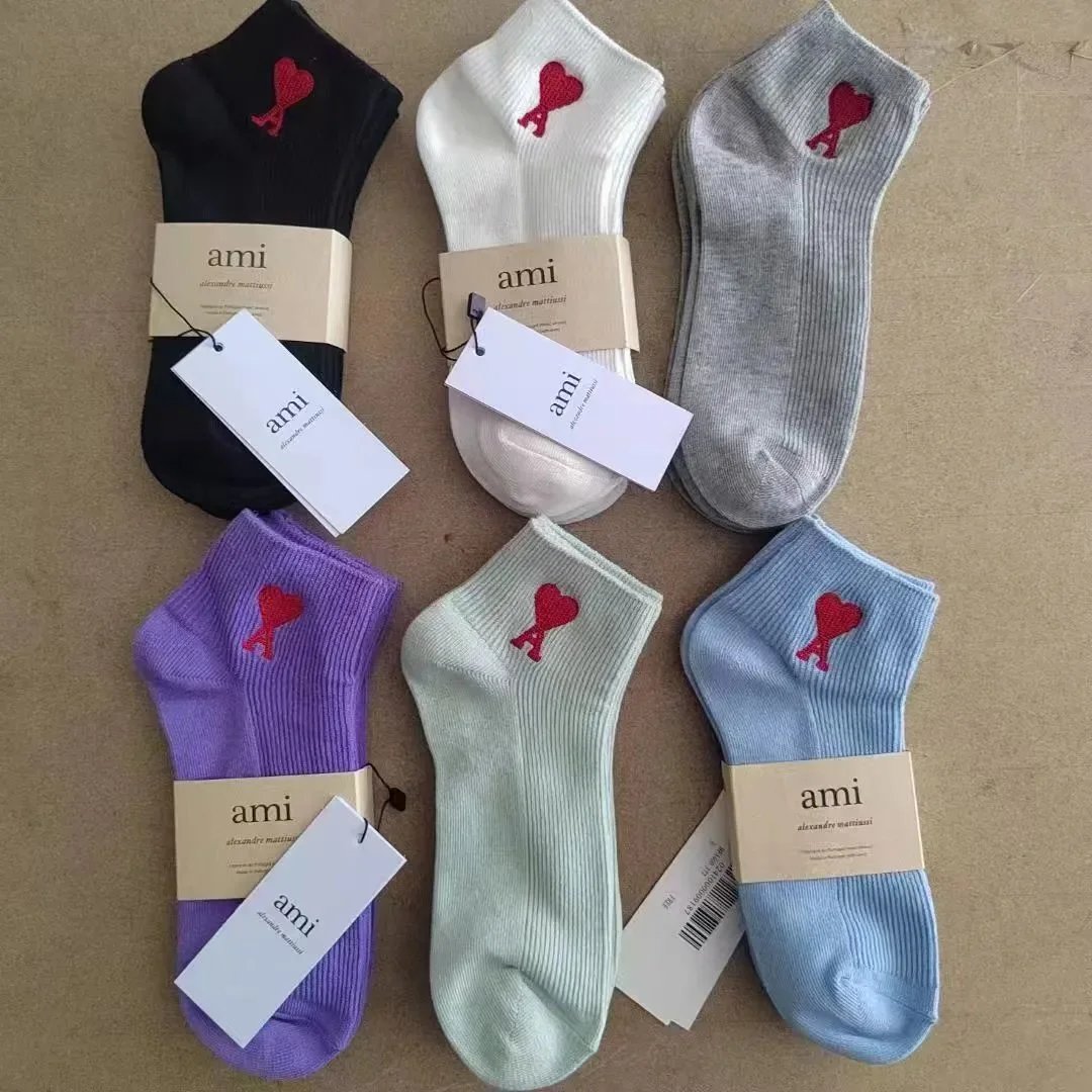 Ami Paris Heart Logo Ankle Socks [36 styles]