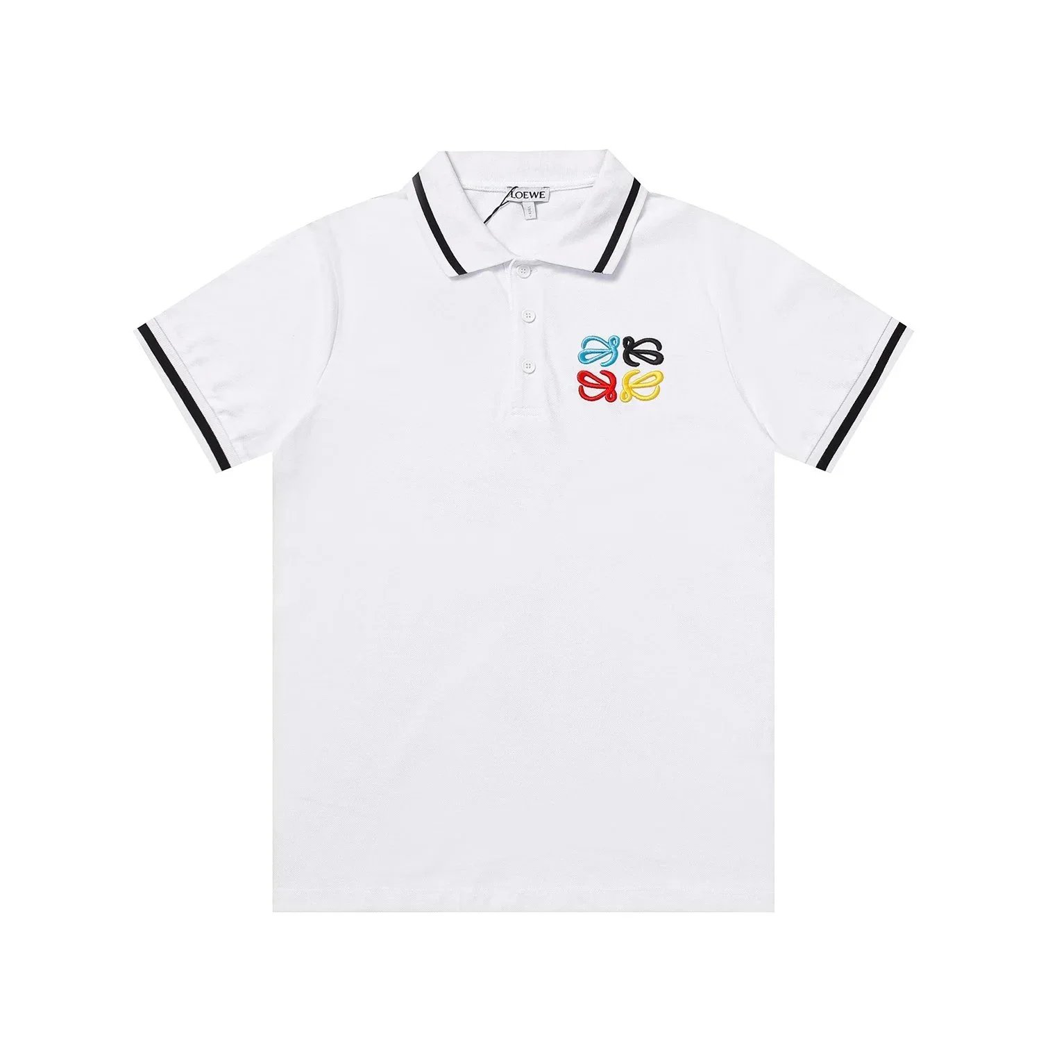 Loewe Four-Color Anagram Polo Black - 6