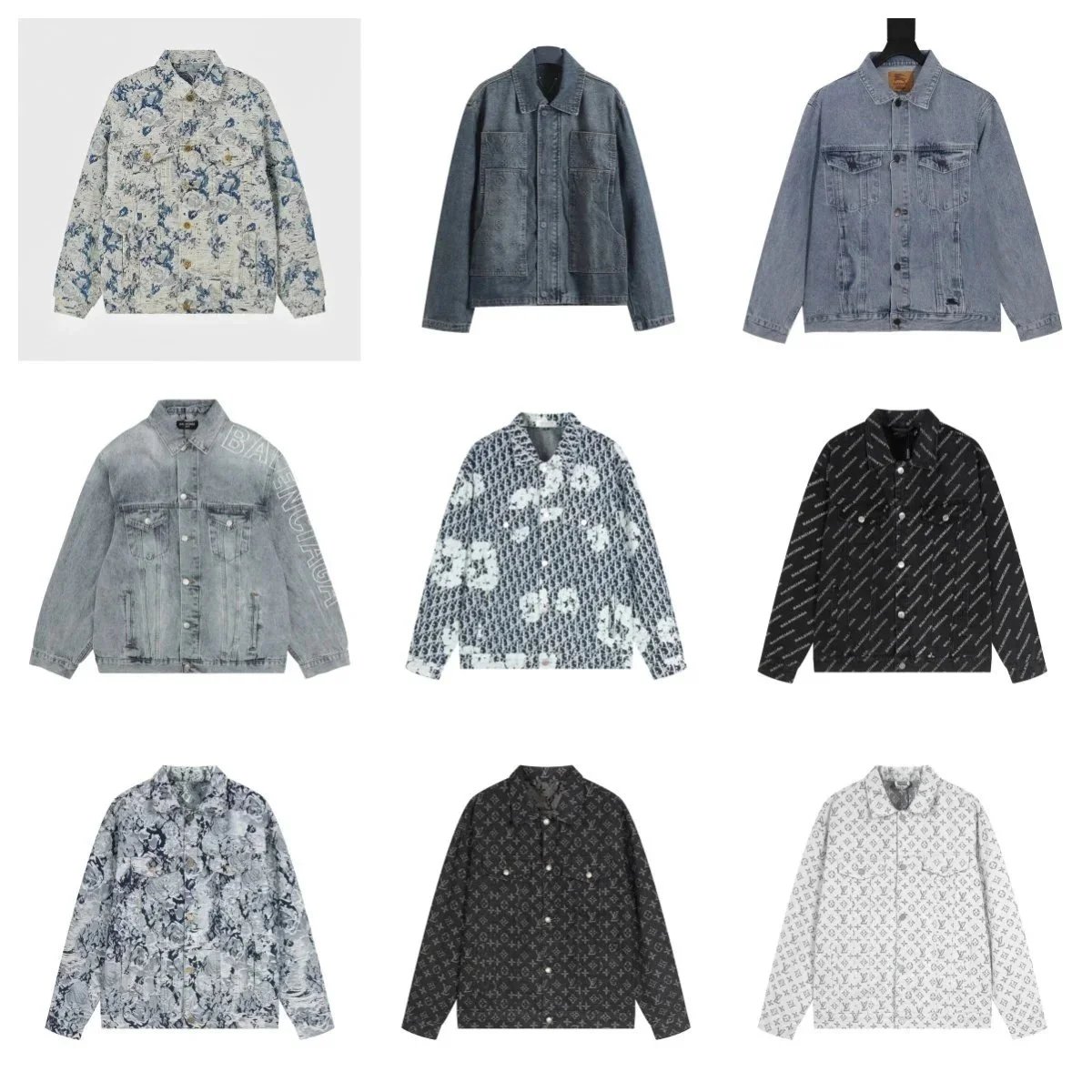 Balenciaga / Dior / Louis Vuitton Denim & Print Jackets [24 styles]
