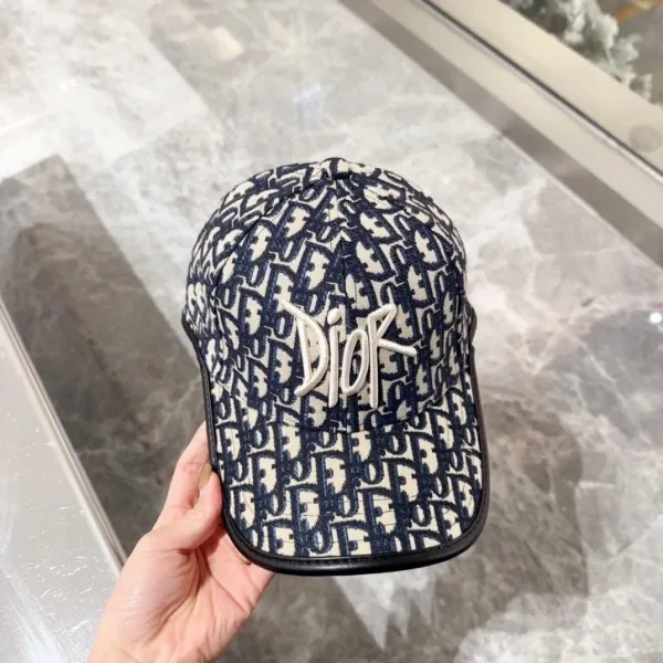 Dior Oblique Monogram Black Baseball Cap - 3
