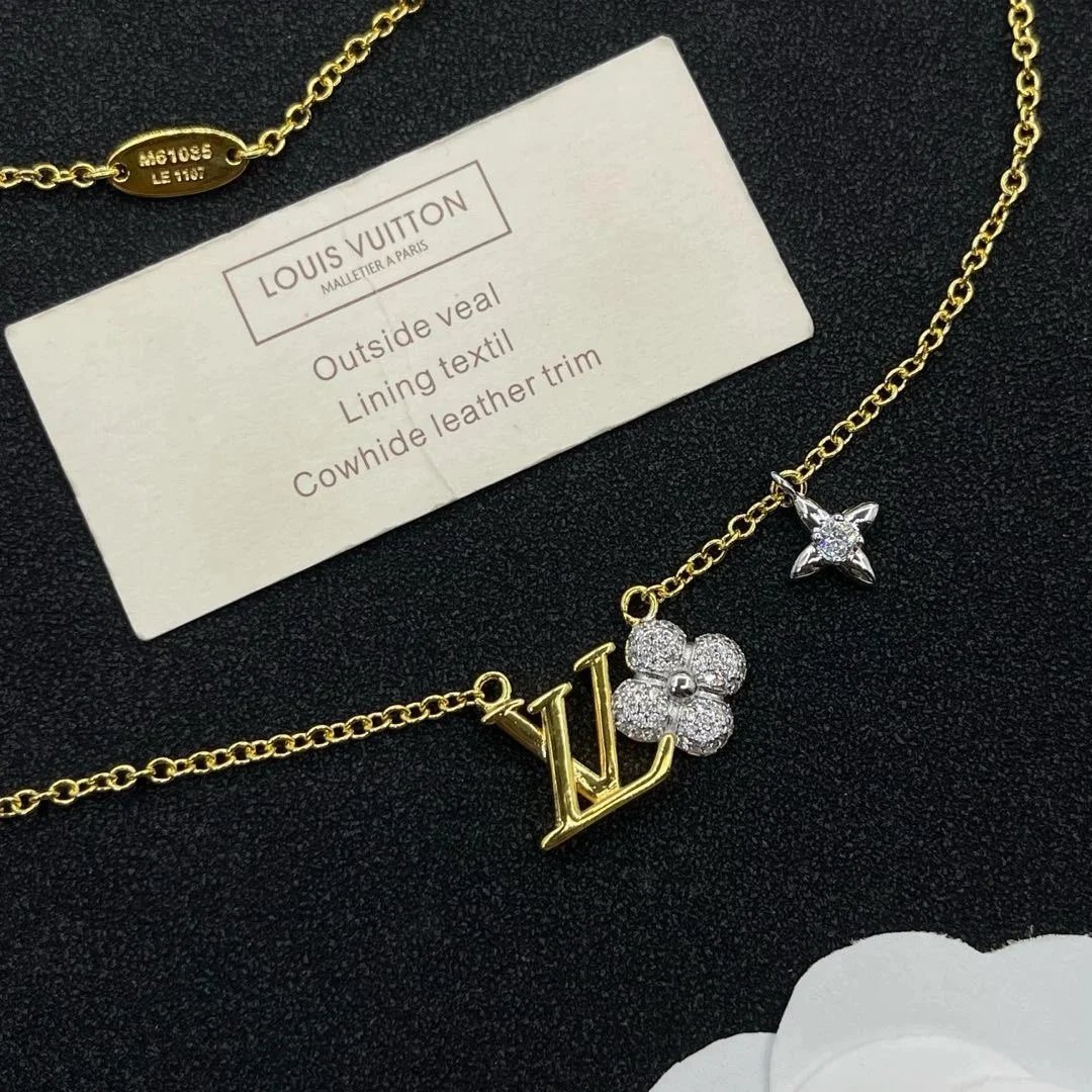 Louis Vuitton LV Flower & Star Charm Necklace