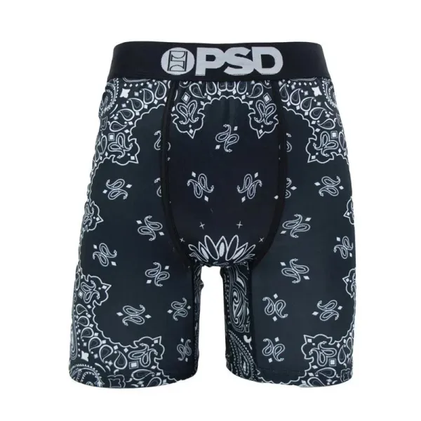 PSD Bandana Print Black Boxer Briefs - 1