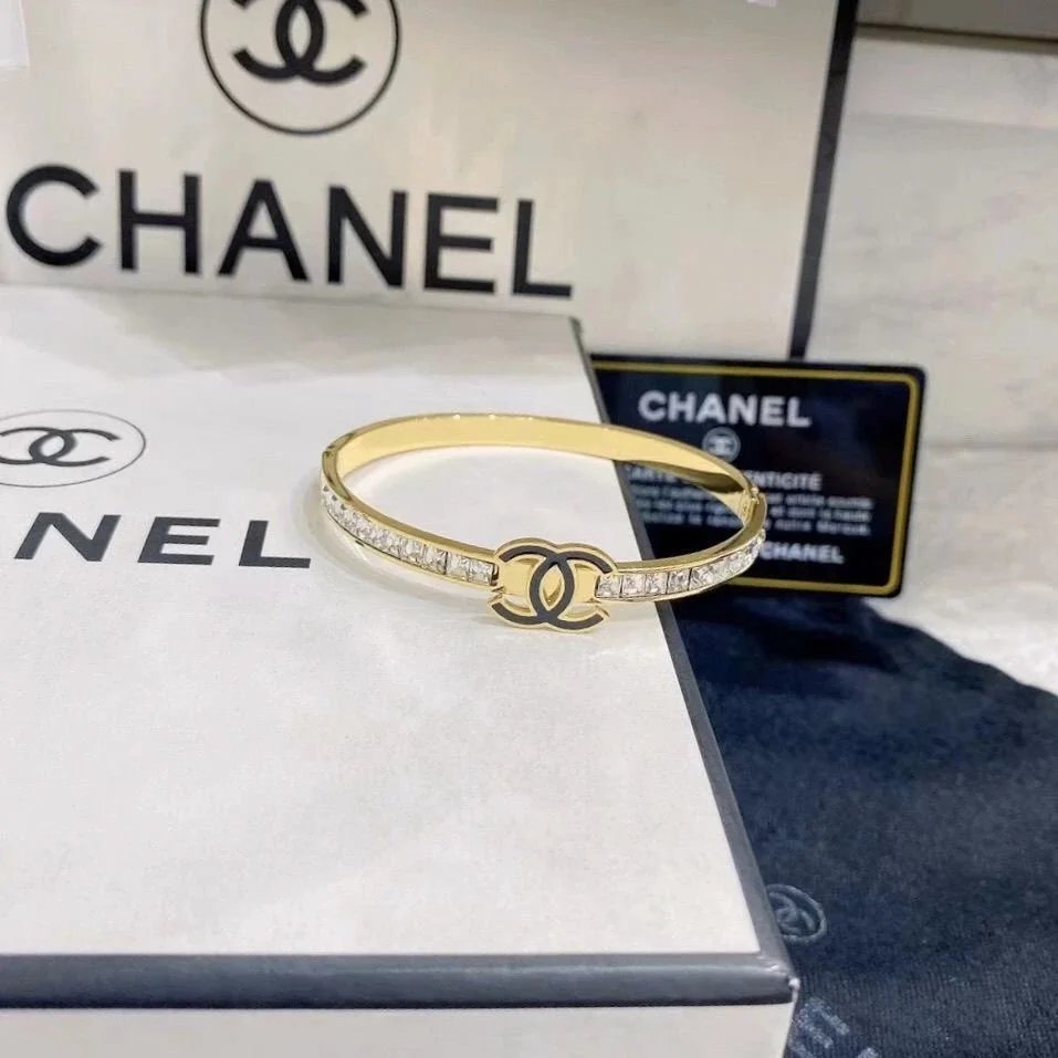 Chanel CC Logo Bangle Bracelet