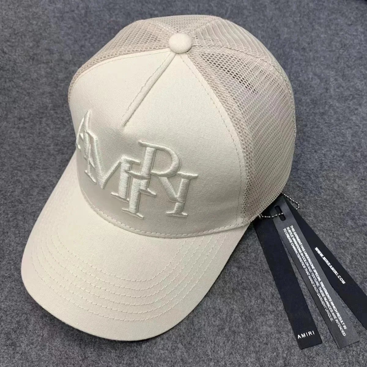 Amiri Logo Embroidered Mesh Back Baseball Cap Black - 5
