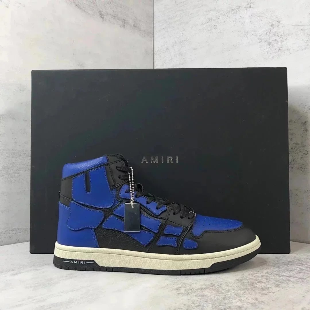Amiri Skate Low Blue and White Sneakers - 7
