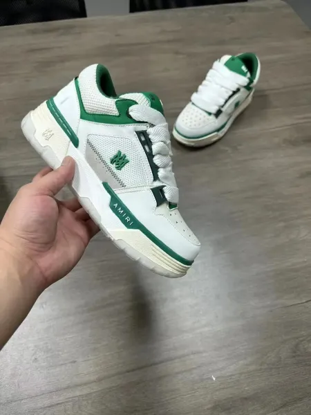 Amiri MC1 Low White Green Sneakers - 1
