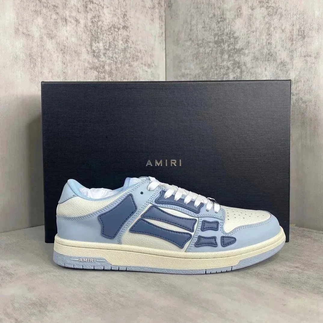 Amiri Skate Low Blue and White Sneakers - 6
