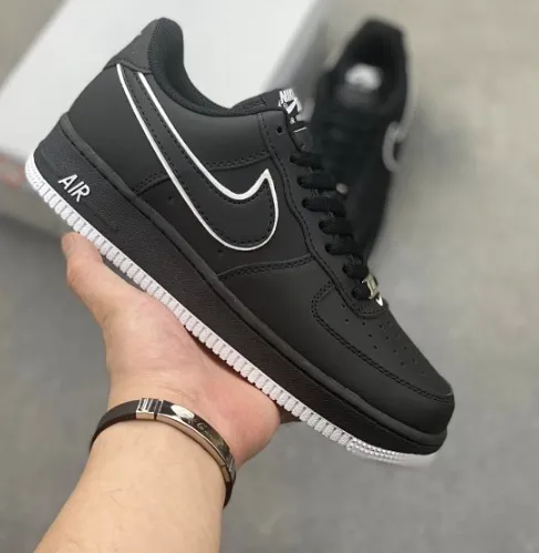 Nike Air Force 1 Low '07 Black White Sneakers - 1