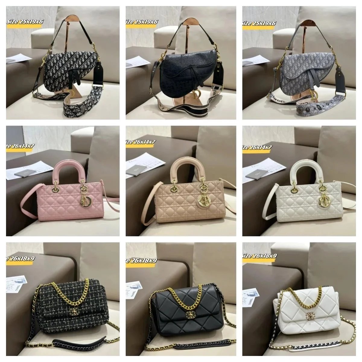 Dior Saddle Bag / Lady Dior Bag / Chanel Boy Bag [40 styles]