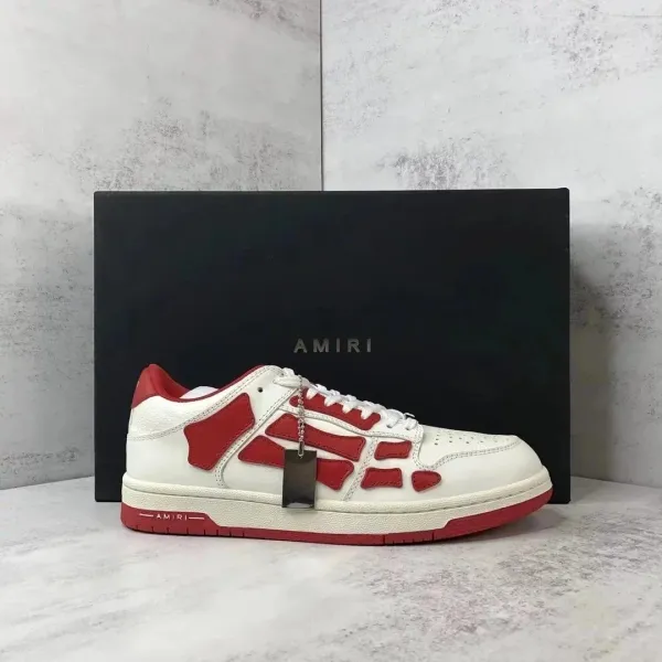 Amiri Bone Crusher Low White Red Sneakers - 1