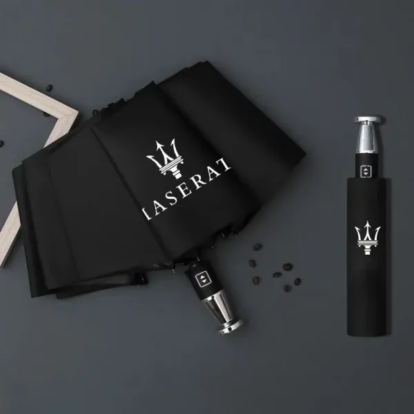 Maserati Laserat Black Auto-Open Umbrella - 1