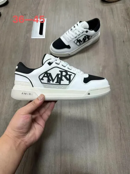 Amiri AMIRI Logo Panel Sneakers White Black Sneakers - 1
