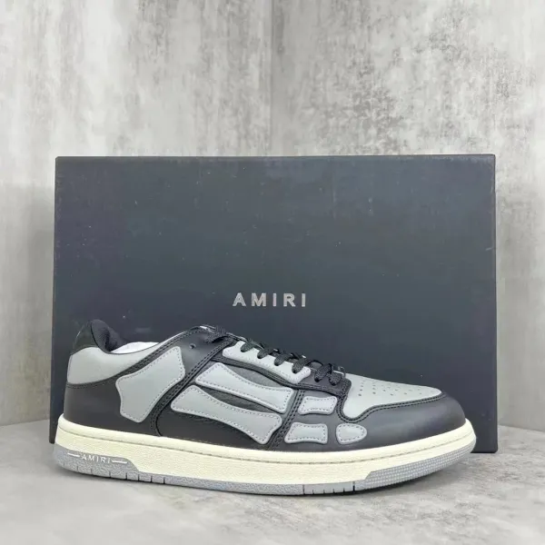 Amiri Bone Sneakers Black Gray Cream Sneakers - 1