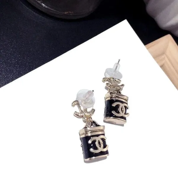 Chanel CC Bucket Charm Earrings White Gold-Tone Earrings - 6