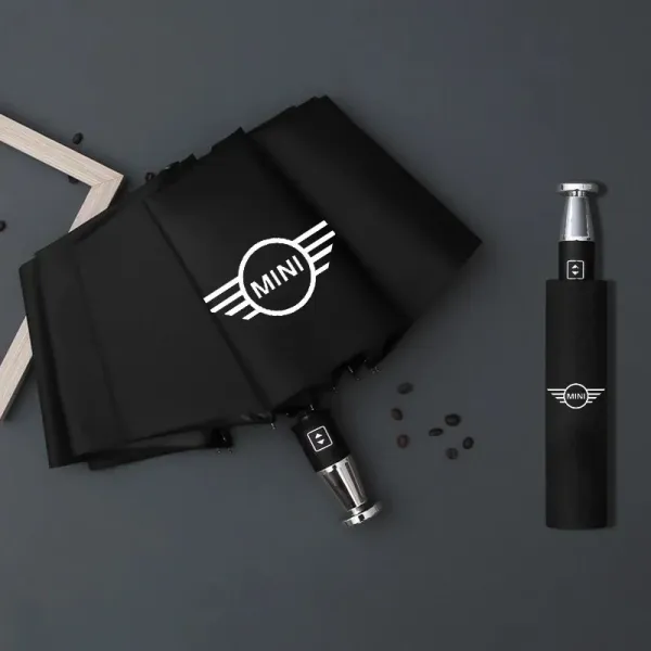 MINI Logo Auto-Open Compact Umbrella Black - 1