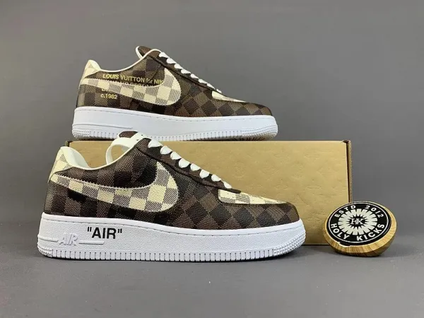 Louis Vuitton x Nike Air Force 1 Low Monogram Damier Sneakers - 1