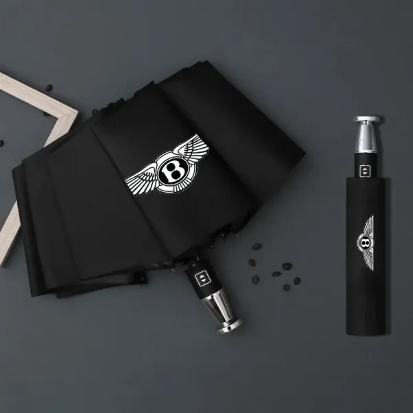 Bentley Winged 'B' Logo Auto-Open Umbrella Black - 1