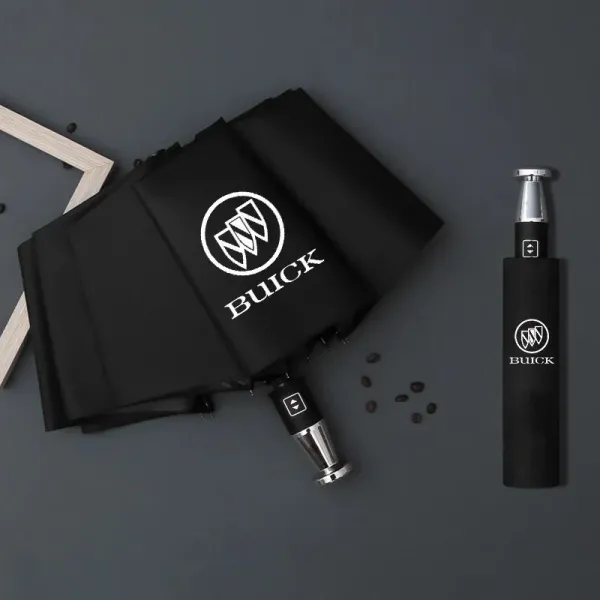 Buick Logo Embroidered Black Auto-Open Umbrella - 1