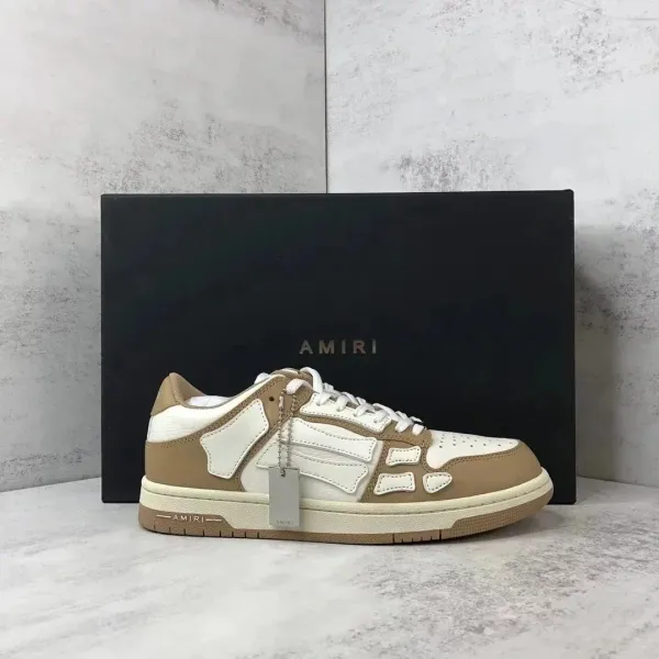 Amiri Bone Crusher Low Beige and White Sneakers - 1