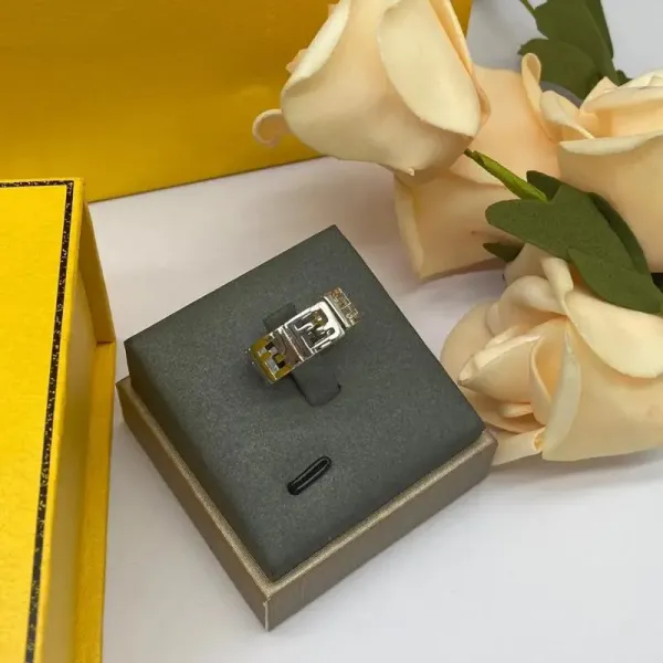 Fendi FF Logo Gold Ring - 3