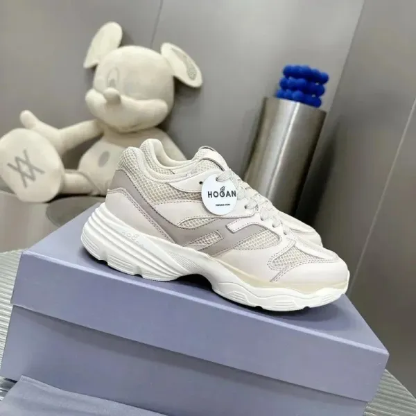 Hogan Interactive Navy and Beige Chunky Sneakers - 3