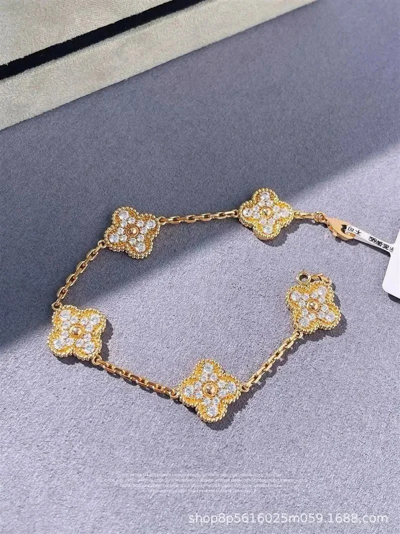 Van Cleef & Arpels Alhambra White Gold Amethyst Mother-of-Pearl and Diamond Bracelet - 10