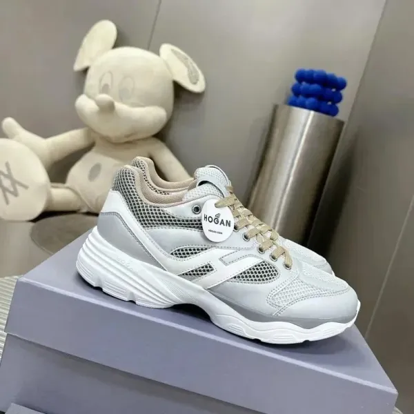 Hogan Interactive Navy and Beige Chunky Sneakers - 4
