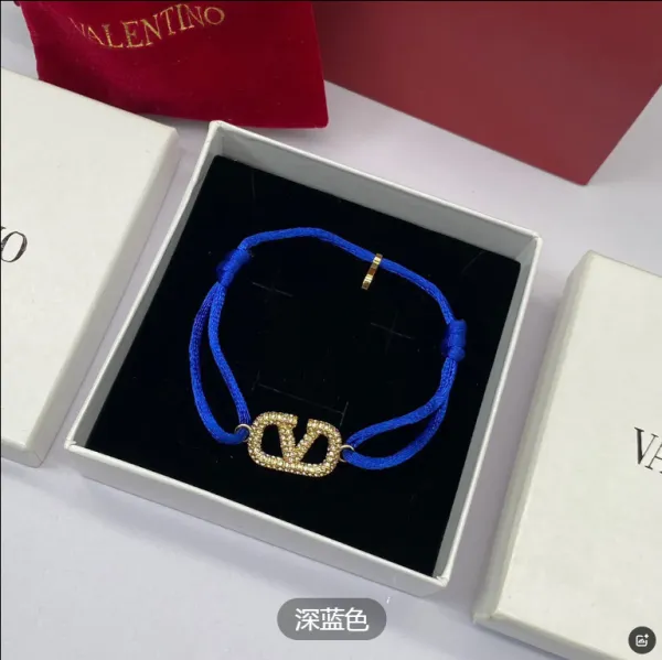 Valentino Garavani VLogo Charm Bracelet Green - 4