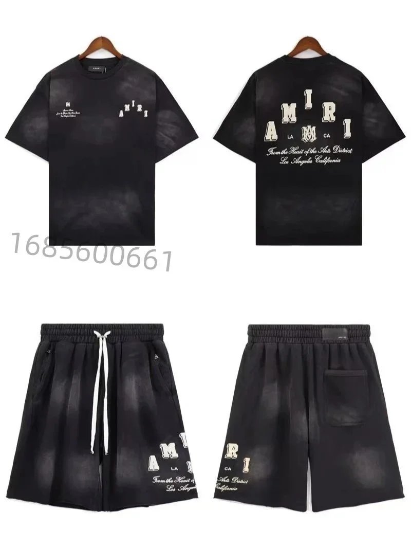 Amiri Logo-Print White T-Shirt and Shorts Set - 7
