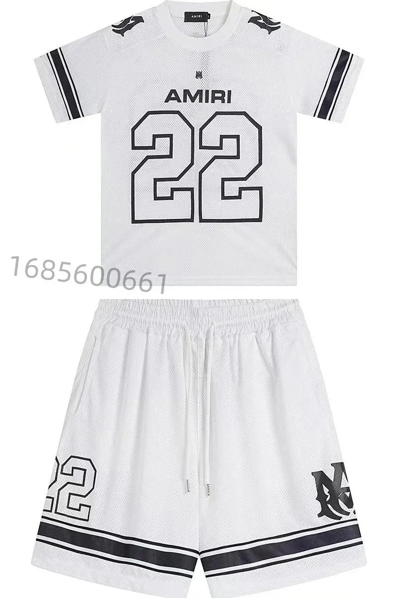 Amiri Logo-Print White T-Shirt and Shorts Set - 9