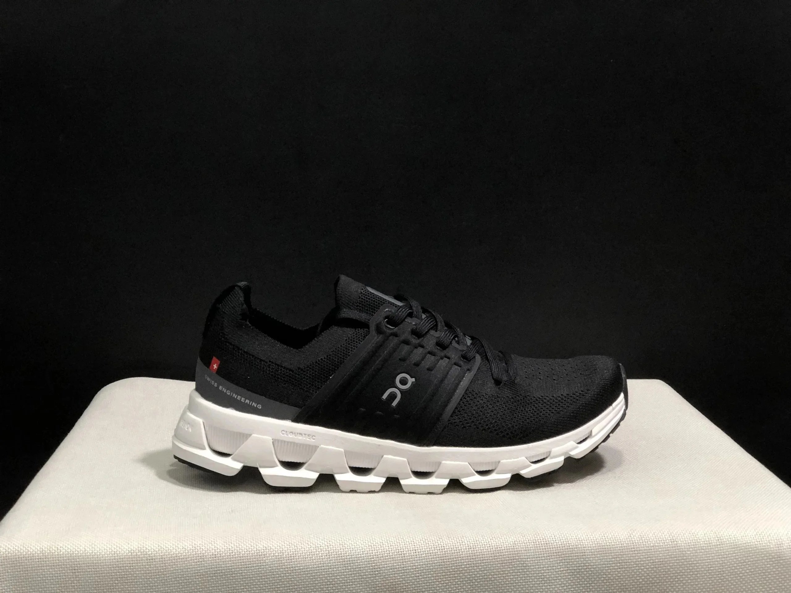 On Cloudswift White with Yellow and Red Accents Running Shoes - 4