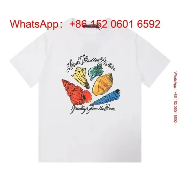 Louis Vuitton Malletier Seashell Print White T-Shirt - 1