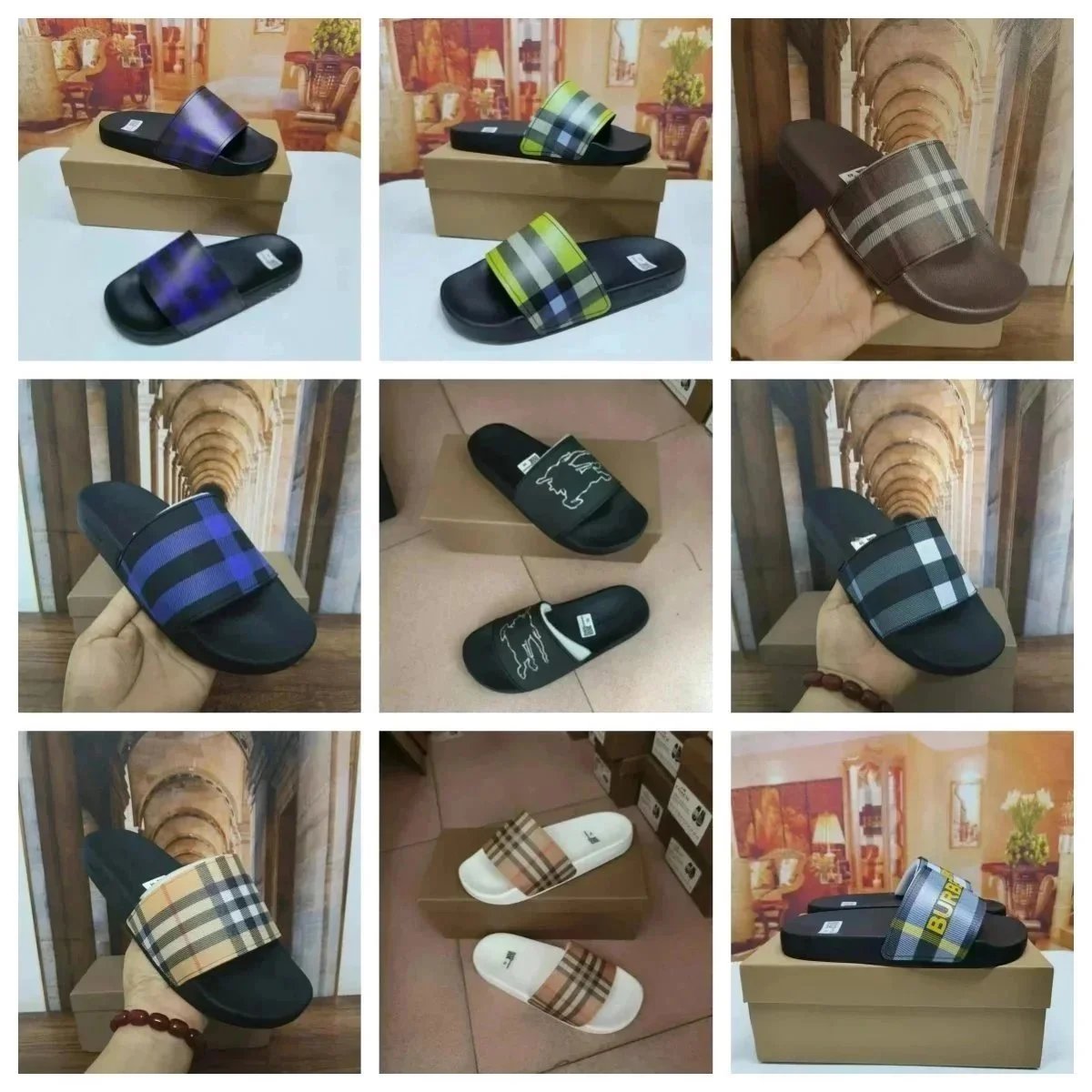 Burberry Check Slide Sandals [35 styles]