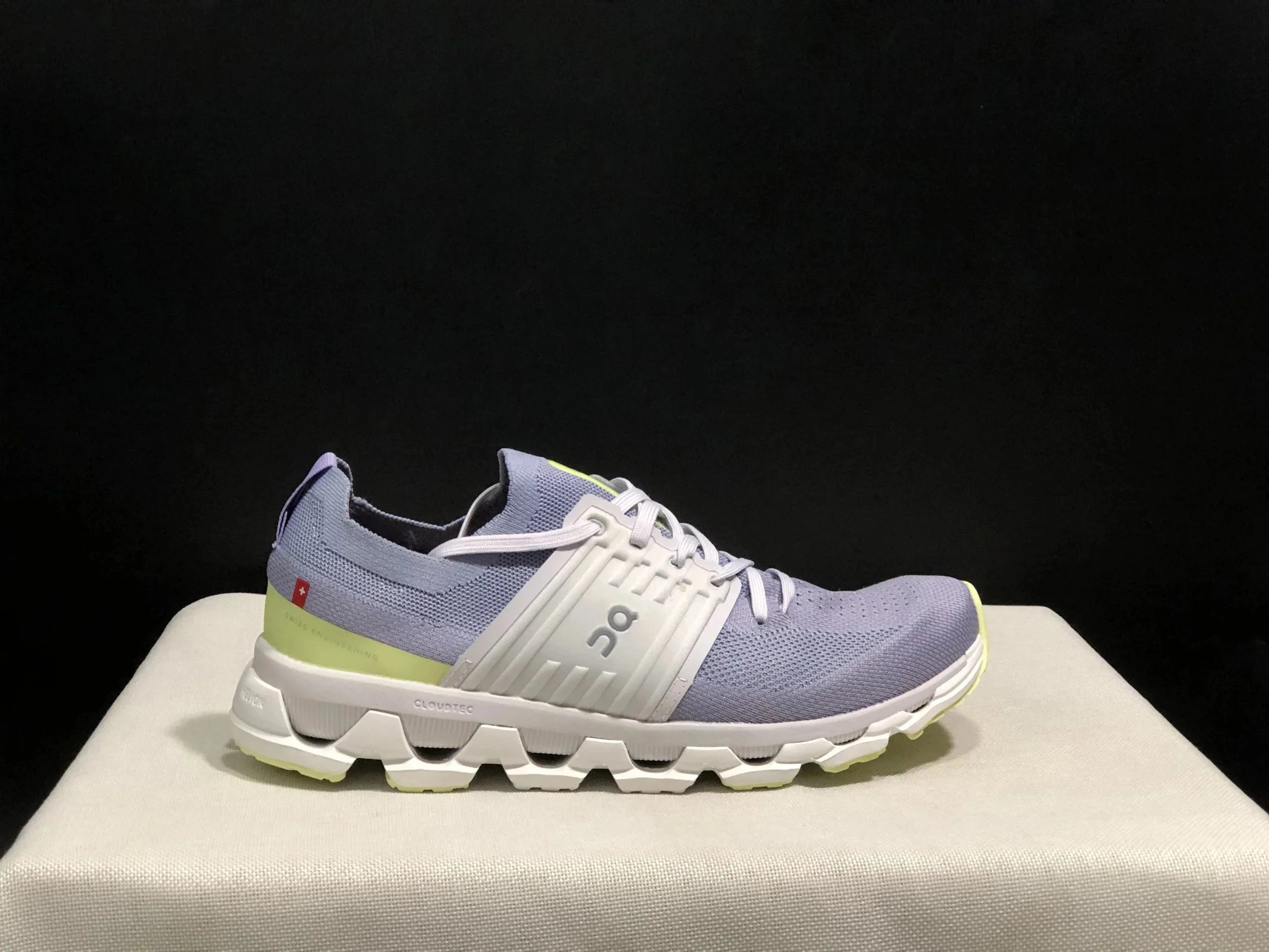On Cloudswift White with Yellow and Red Accents Running Shoes - 10