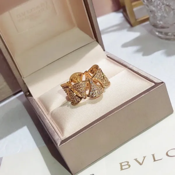 Bvlgari Divas' Dream Rose Gold Pavé Diamond Ring - 1